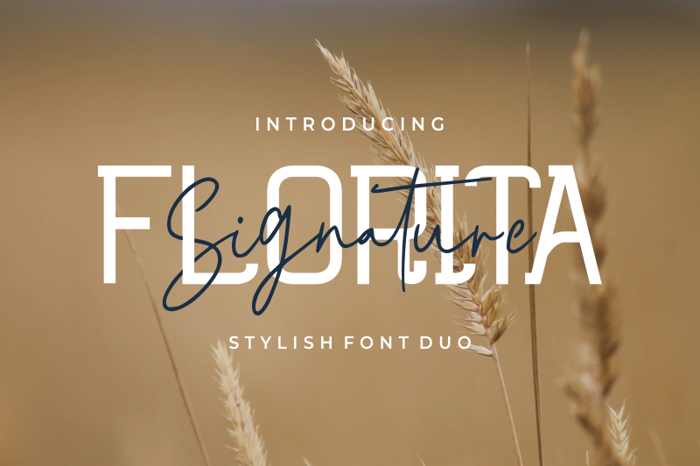 Florita Signature Font poster