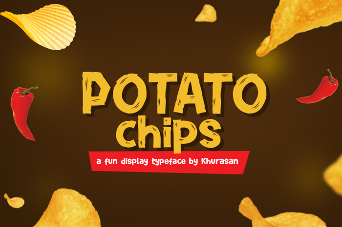 Potato Chips Font poster