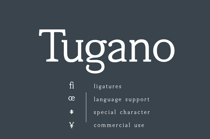 Tugano Font poster