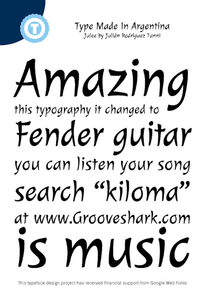 Julee Font poster