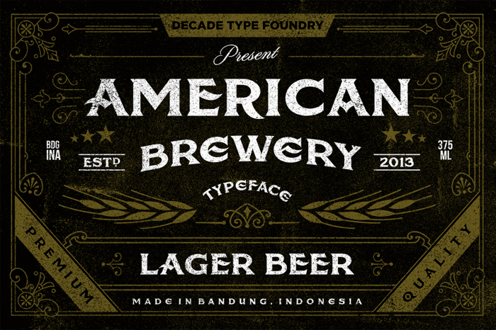 American Brewery Rough Font poster