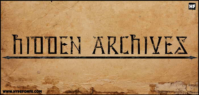 Hidden Archives Font