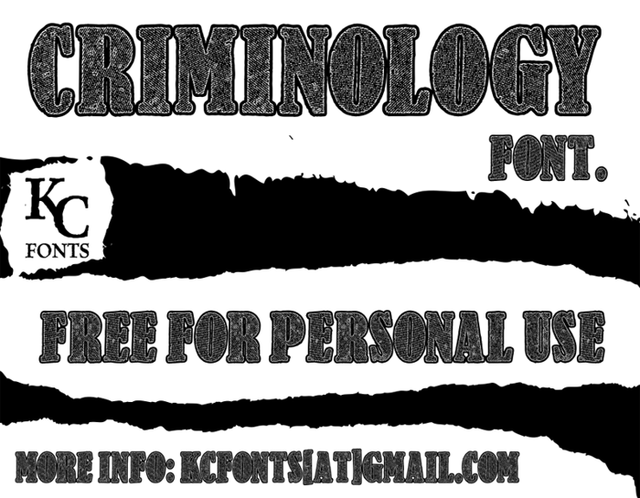 Criminology Font poster