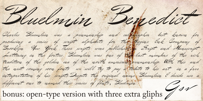 Bluelmin Benedict Font