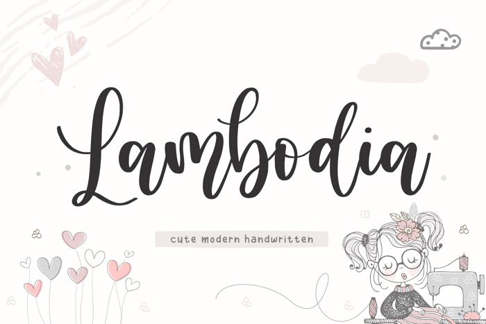 Lambodia Font poster