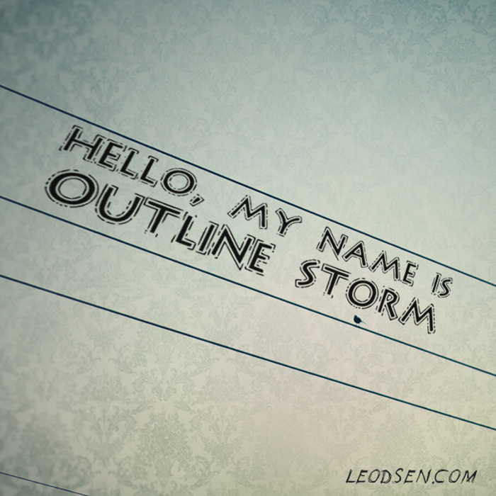 OutlineStorm Font poster