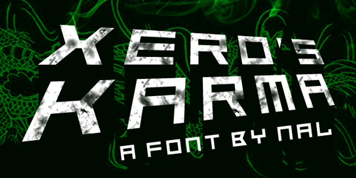 Xero's Karma Font poster