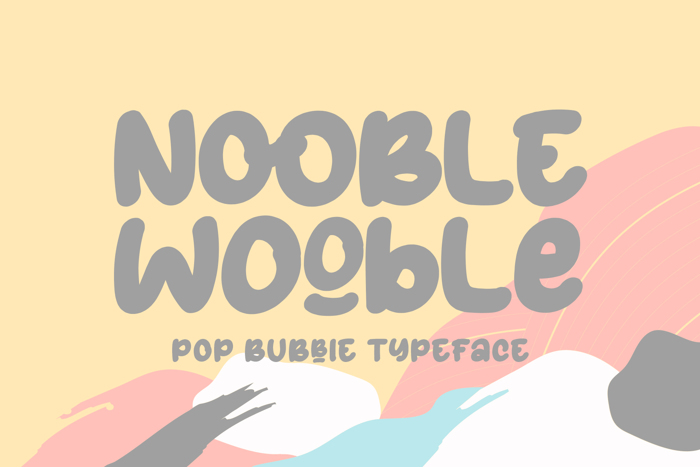 Nooble Wooble Font poster