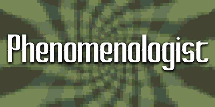 Phenomenologist Font poster