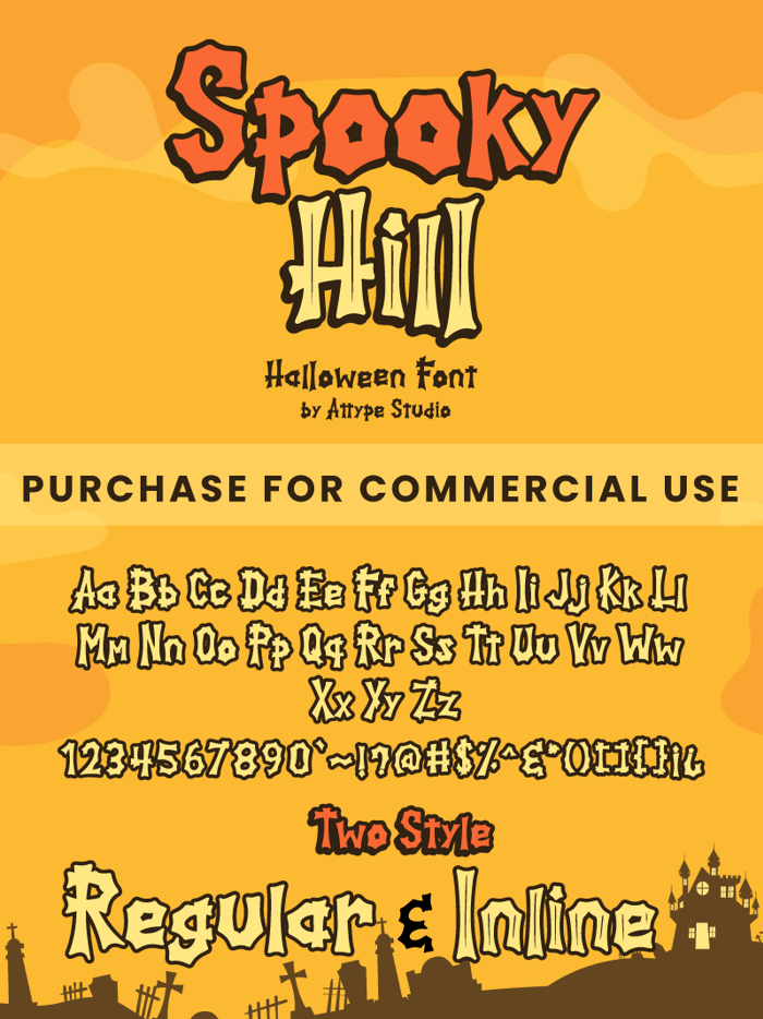Spooky Hill Font poster