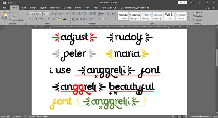 Anggrelli Font poster