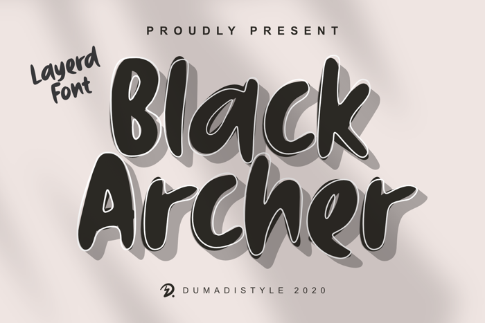 Black Archer Font poster