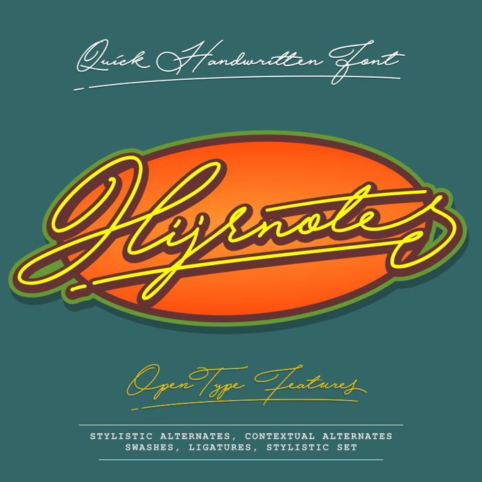 Hijrnotes Font poster