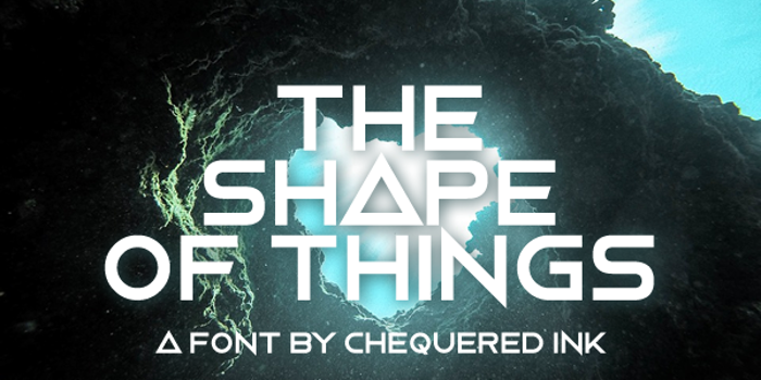 The Shape Of Things Font poster