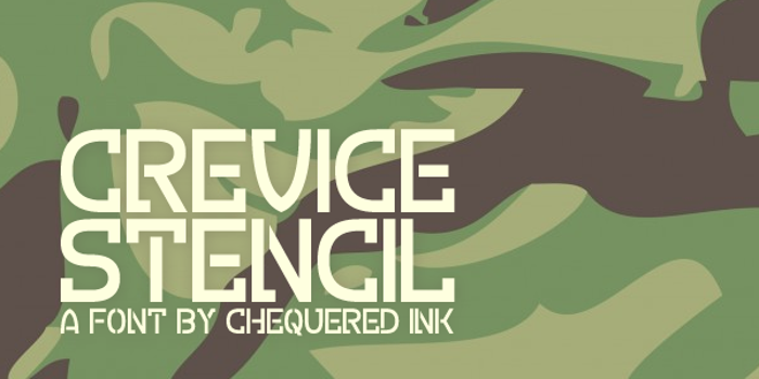 Crevice Stencil Font poster