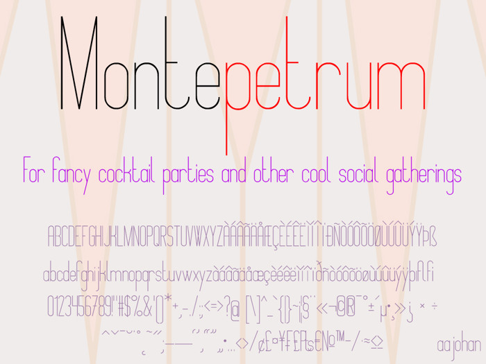 Montepetrum Font poster
