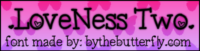 LoveNessTwo Font poster