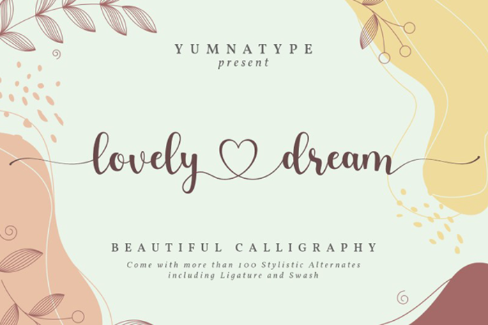 Lovely Dream Font poster