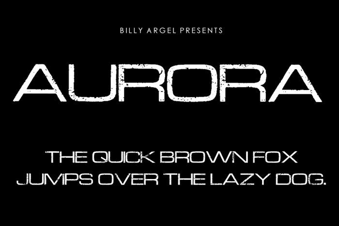 AURORA Font poster