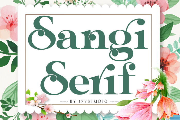 Sangi Serif Font poster