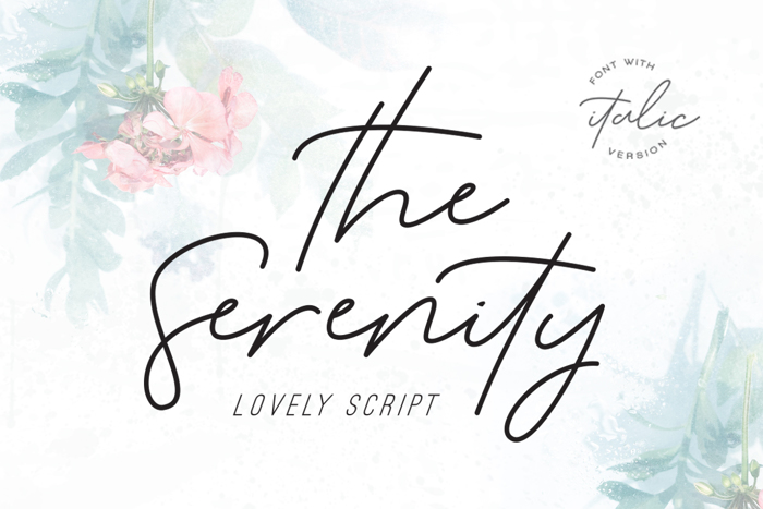 Serenity Font poster