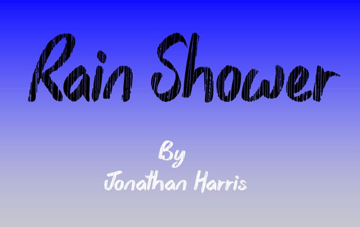 Rain Shower Font poster
