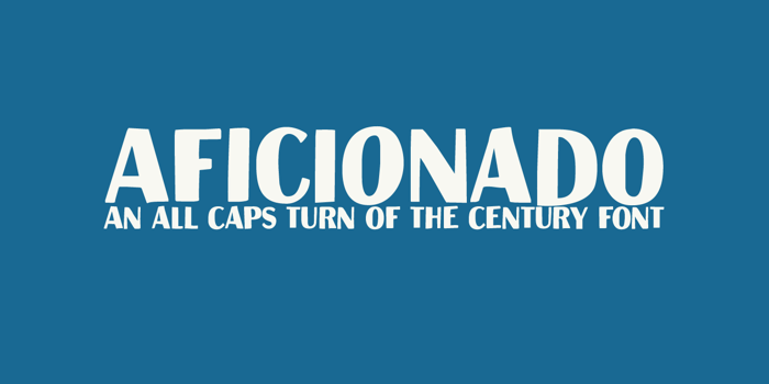 Aficionado Font poster