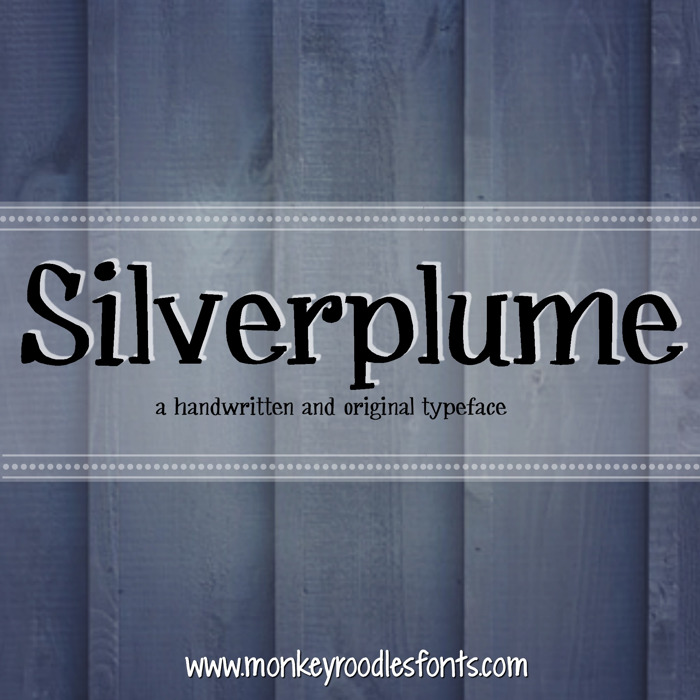 MRF Silverplume Font poster