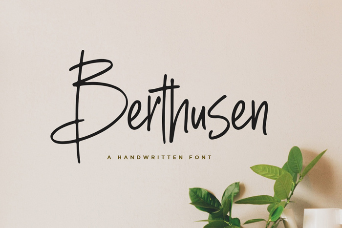 Berthusen Font poster