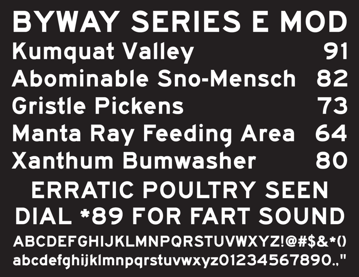 BywayEModified Font