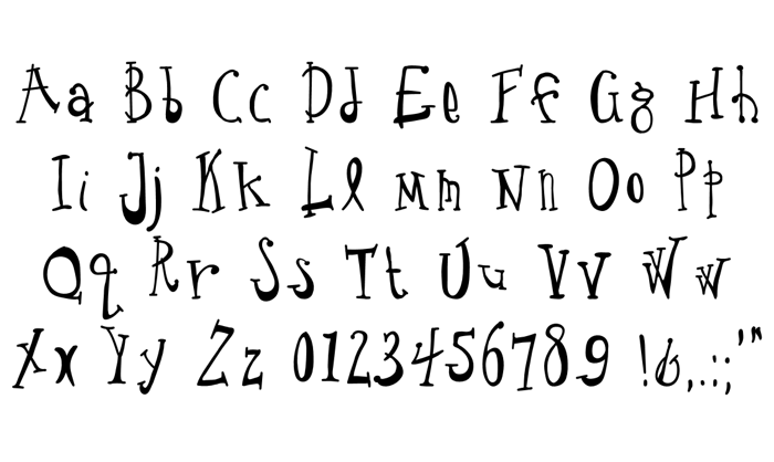 Crude Drawn Type Font poster