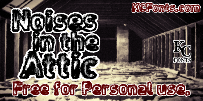 Noises in the Attic Font poster