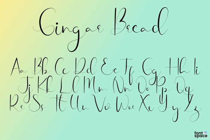 Gingar Bread Script Font poster