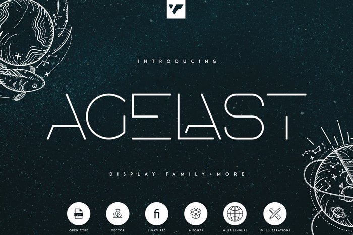 AGELAST Font poster