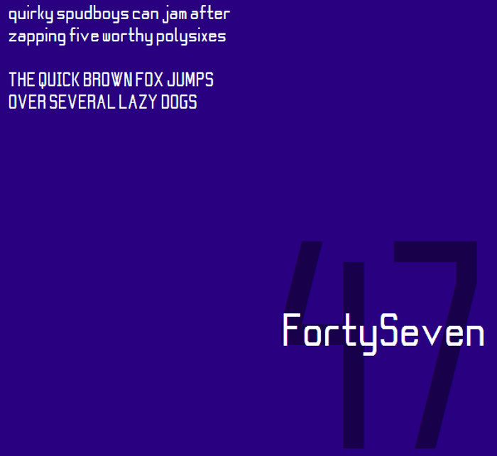 FortySeven NBP Font
