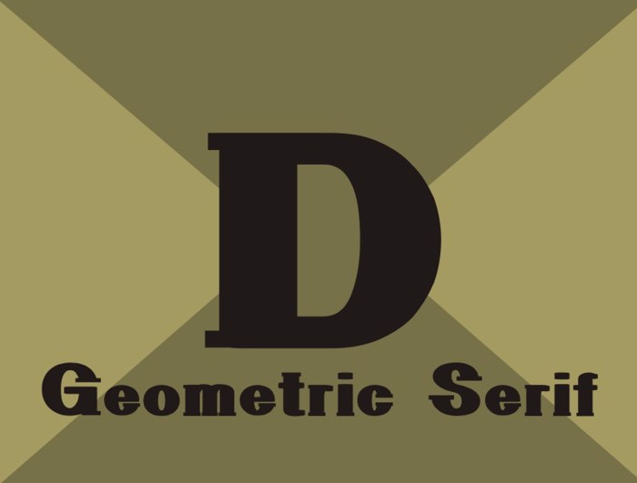 GeometricSerif Font poster