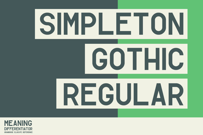 Simpleton Gothic Font poster
