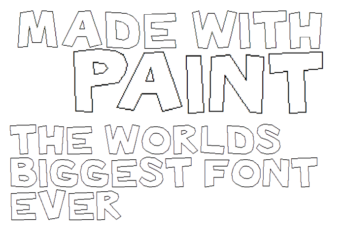 Made with Paint Font poster