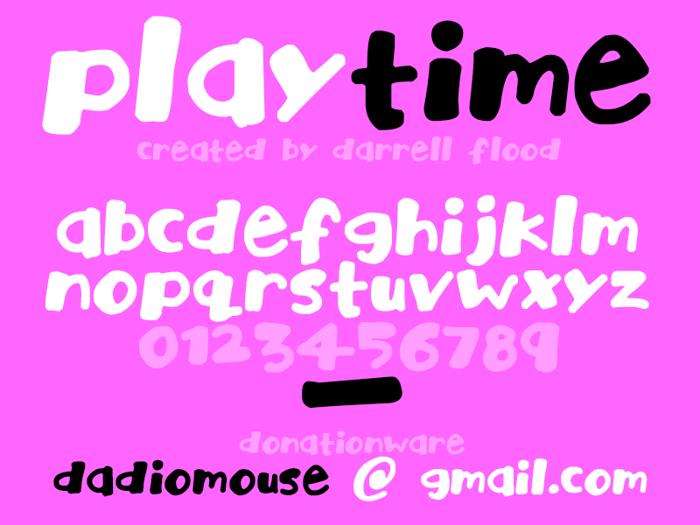 Playtime Font poster