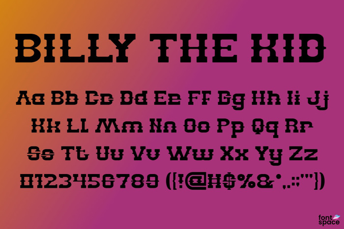BILLY THE KID Font