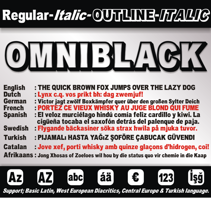 OMNIBLACK Font poster