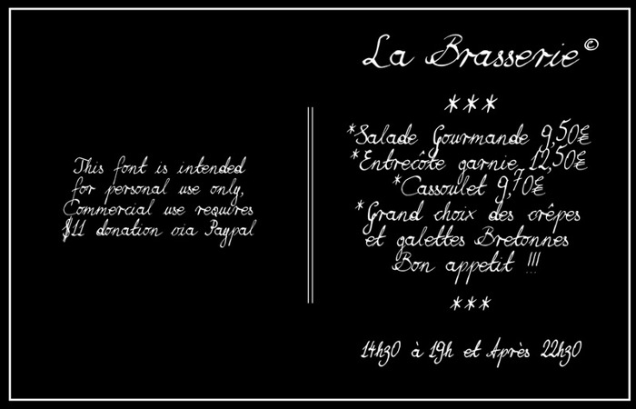 Brasserie Font poster