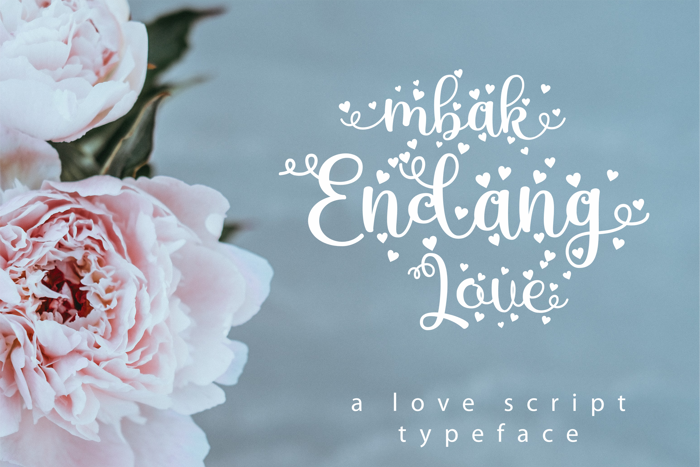 mbak Endang Love Font poster