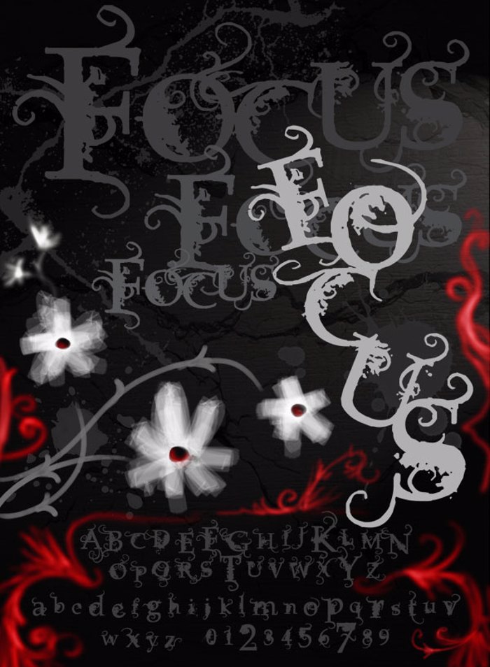 Vtks Focus Font poster
