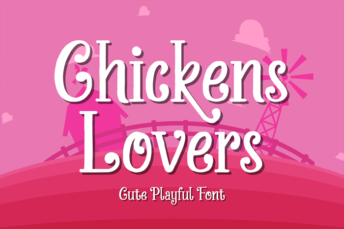 Chickens Lovers Font poster