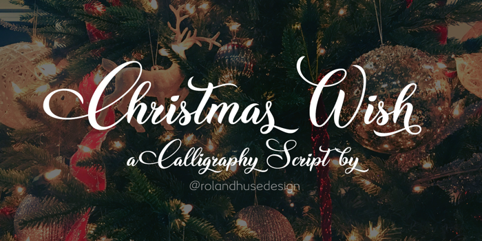 Christmas Wish Calligraphy Font poster