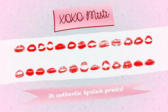 XOXO Misti Font poster