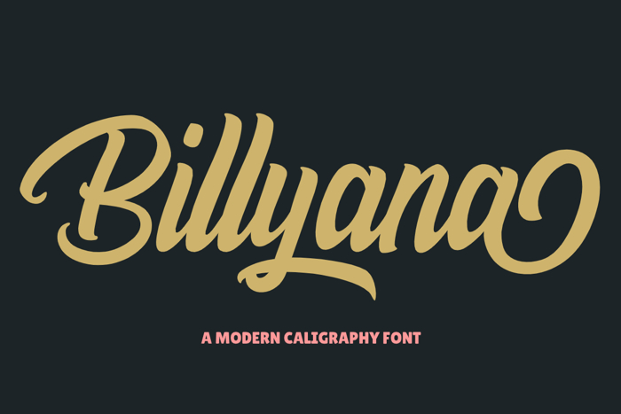 Billyana Font poster