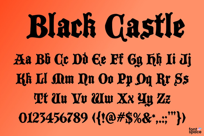 Black Castle MF Font poster
