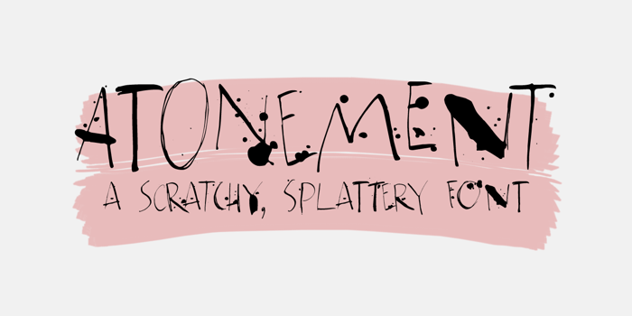 Atonement DEMO Font poster